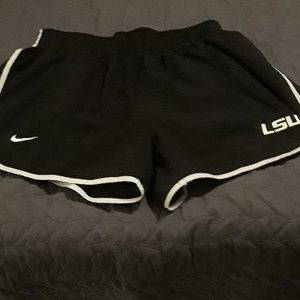 LSU NikeFit running shorts